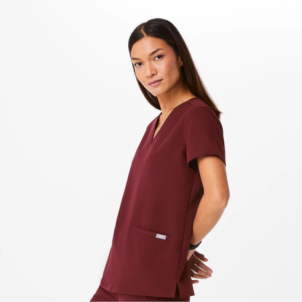 Figs Burgundy Scrub Top Size XXL women’s
